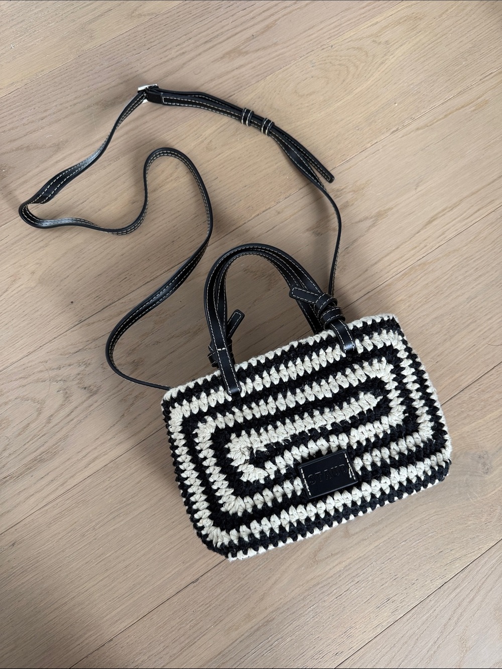 STAUD Crochet Ria Bag In Swirl